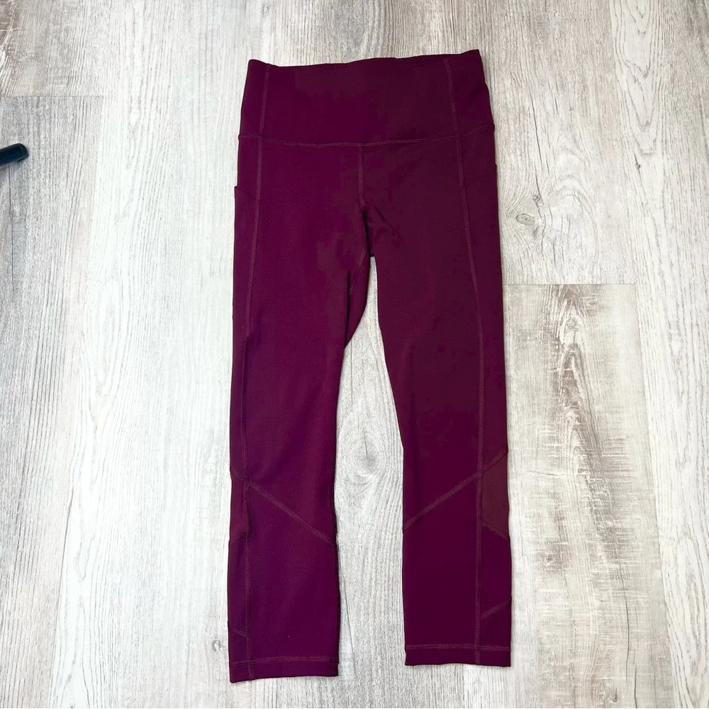 Lululemon Athletica Pace Rival Crop Leggings 22” size 4 Dark Adobe W6BAVS